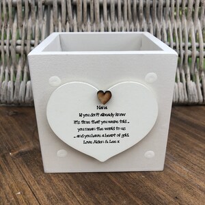 Personalised Wooden Jewellery Box For Nanny Grandma Gran Nan - Aqua Handmade Gift UK