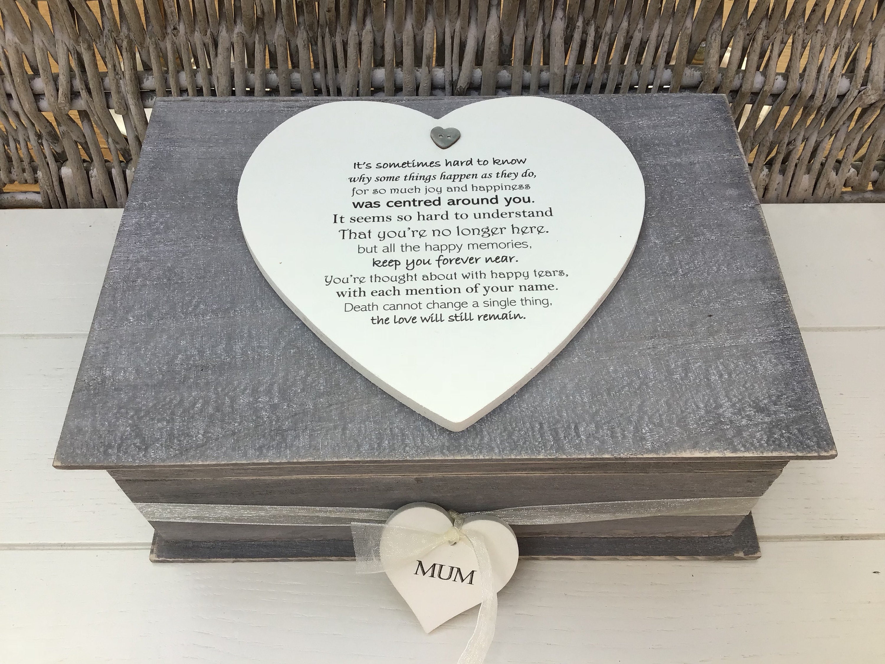 Personalised In Memory Of A Loved One ~ Box ~ WIFE ~ any Name Bereavement Loss
