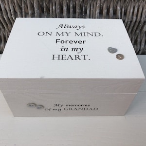 Shabby Chic personalisiertes Geschenk In Erinnerung an einen geliebten GRANDAD Großvater Grampy Bampy Opa Pops irgendein Name .. Memory Box Trauerfall Verlust