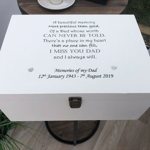 Personalised In Memory Of Box Loved One ~ DAD ~ FATHER any Name Bereavement Loss Personalised In Memory Of Box Loved One ~ DAD ~ FATHER any Name Bereavement Loss