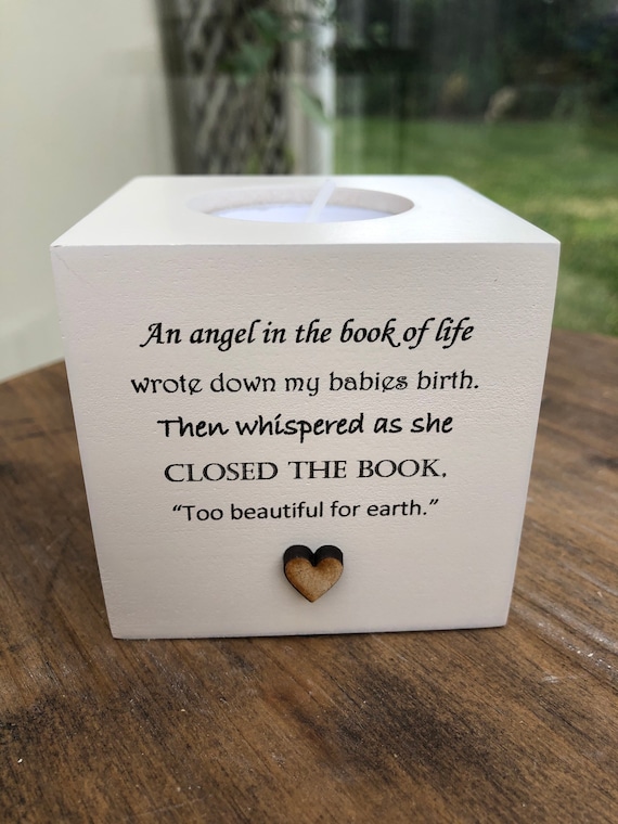 Bougie De Deuil Personnalisee A La Memoire Dun Bebe Perte Etsy