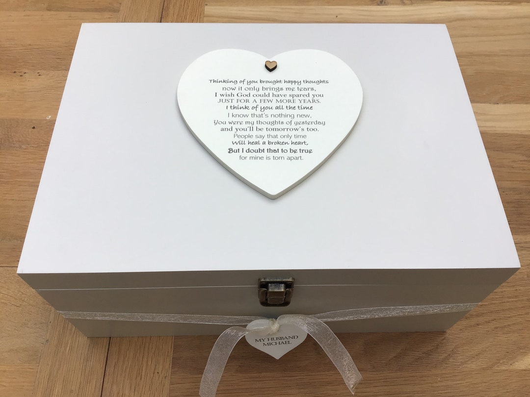 HUSBAND Bereavement Memory Box in Memory of Husband PERSONALISED