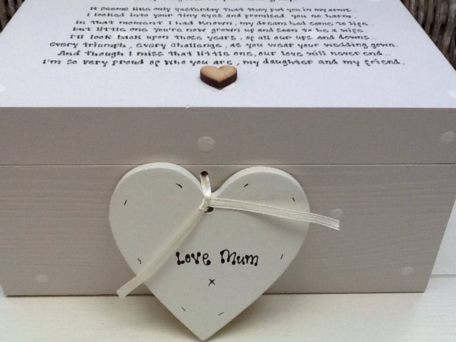 Shabby Chic Personalised Gift Box DAUGHTER on Her Wedding Day Etsy