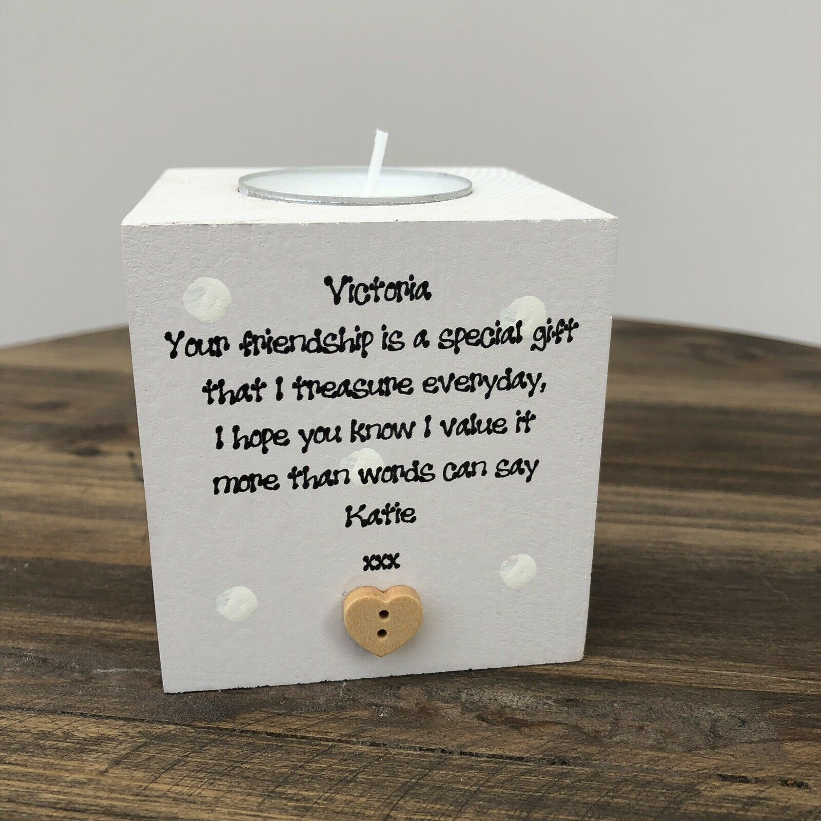Birthday Present Shabby PERSONALISED Chic Special Best Friend Candle Gift.