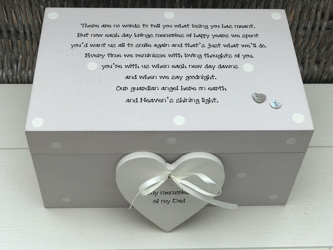 Shabby Chic Personalised Memory Box in Memory of a Loved One ...