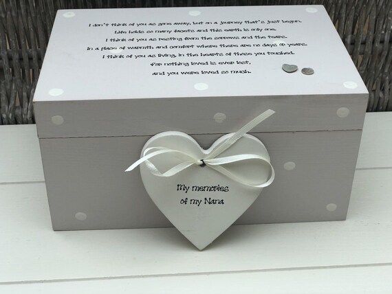 Shabby chic personalised LARGE Memory Box ~ In Memory of GRANDAD ~ Memory of a Loved One ~ Any Name ~ Grandpa ~ Grandfather ~ Grampy ETC