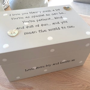 Shabby Nanny Nanna Grandma Chic gift Personalised.Granny Gran Nan Jewellery Box