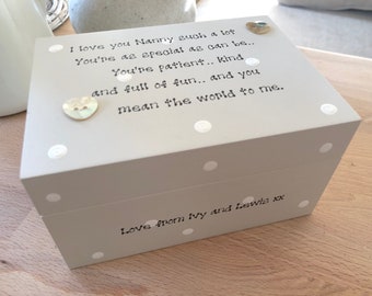 Shabby Nanny Nanna Grandma Chic gift Personalised.Granny Gran Nan Jewellery Box
