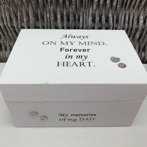 Shabby Chic personalisiertes Geschenk In Erinnerung an einen geliebten Menschen DAD Daddy Vater Pops irgendein Name .. .. Memory Box Trauerfall Verlust