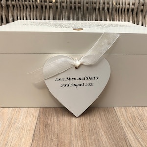 Personalised gift for a DAUGHTER on her Wedding Day from MOTHER & FATHER Of The Bride Present from Mum Jewellery Special keepsake Box image 5