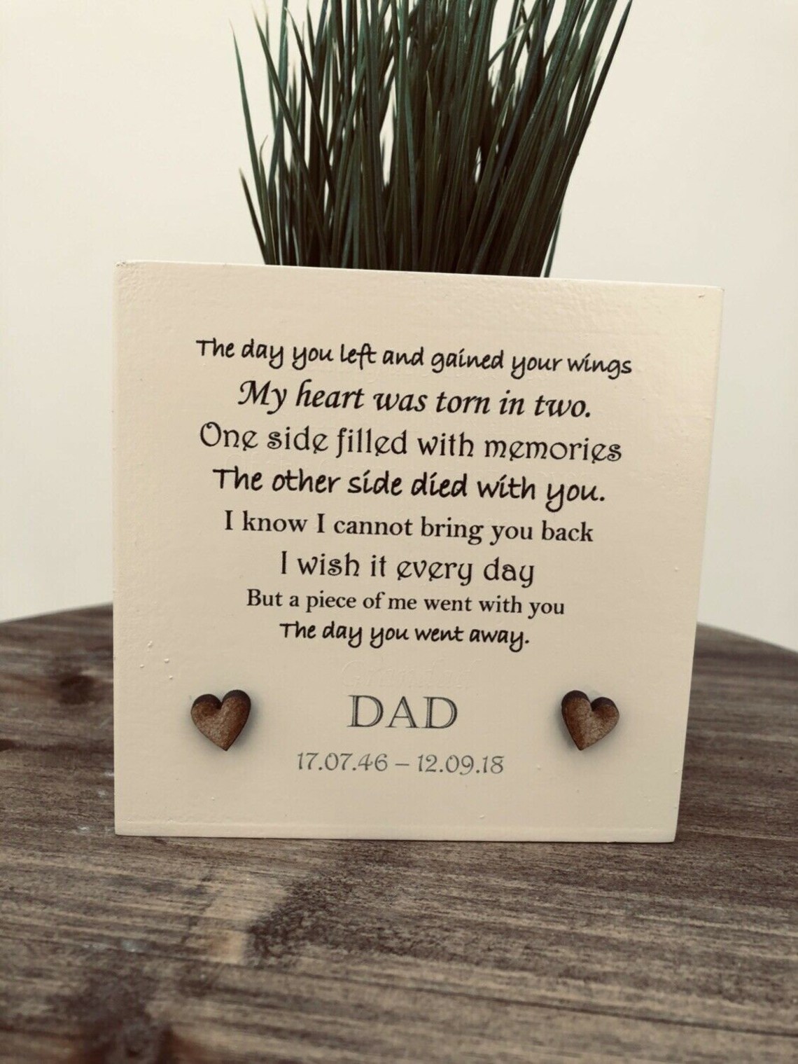Memorial DAD Loss Flower / Plant Pot Personalised BEREAVEMENT Etsy