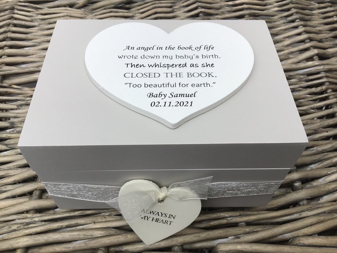 Personalised Memory Keepsake Box Loss of a BABY Child MISCARRIAGE