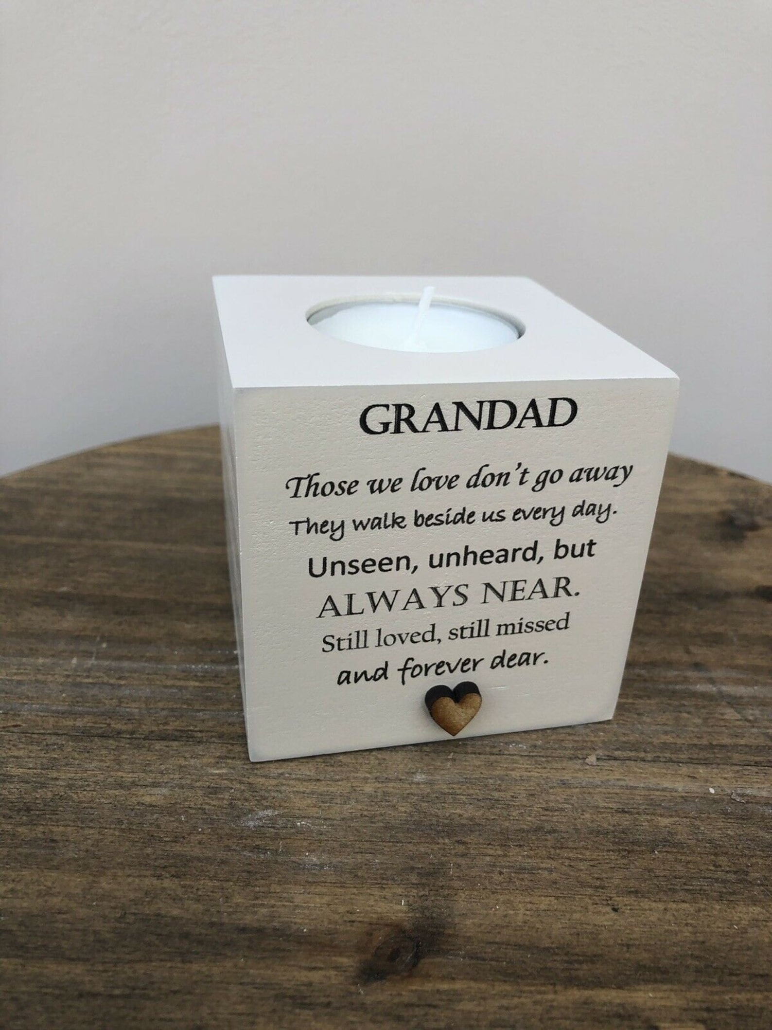 Personalised Candle in Memory of GRANDAD or Any Loved One Dad Etsy UK