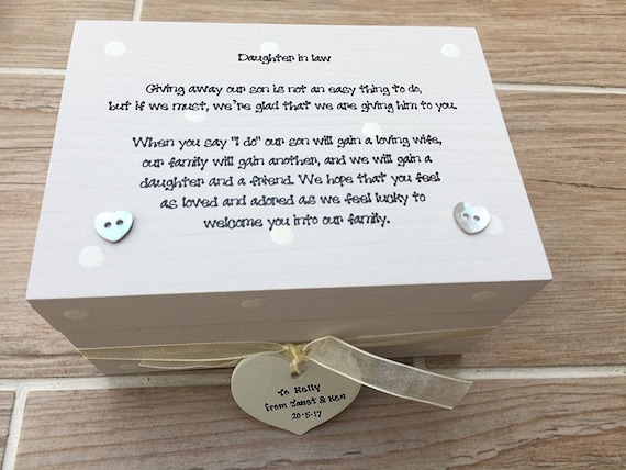 Shabby Personalised Chic Gift Box For Daughter Who Is The Bride On Wedding Day..