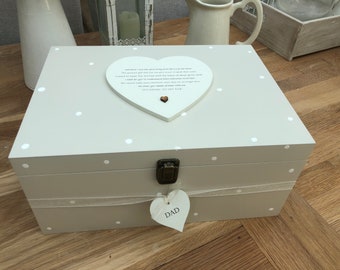 Personalised VERY LARGE Memory Box ~ In Memory of DAD ~ Memorial ~ Daddy Pops ~ Or Any Name ~ Parent Loss Grief Loved One Bereavement Loss