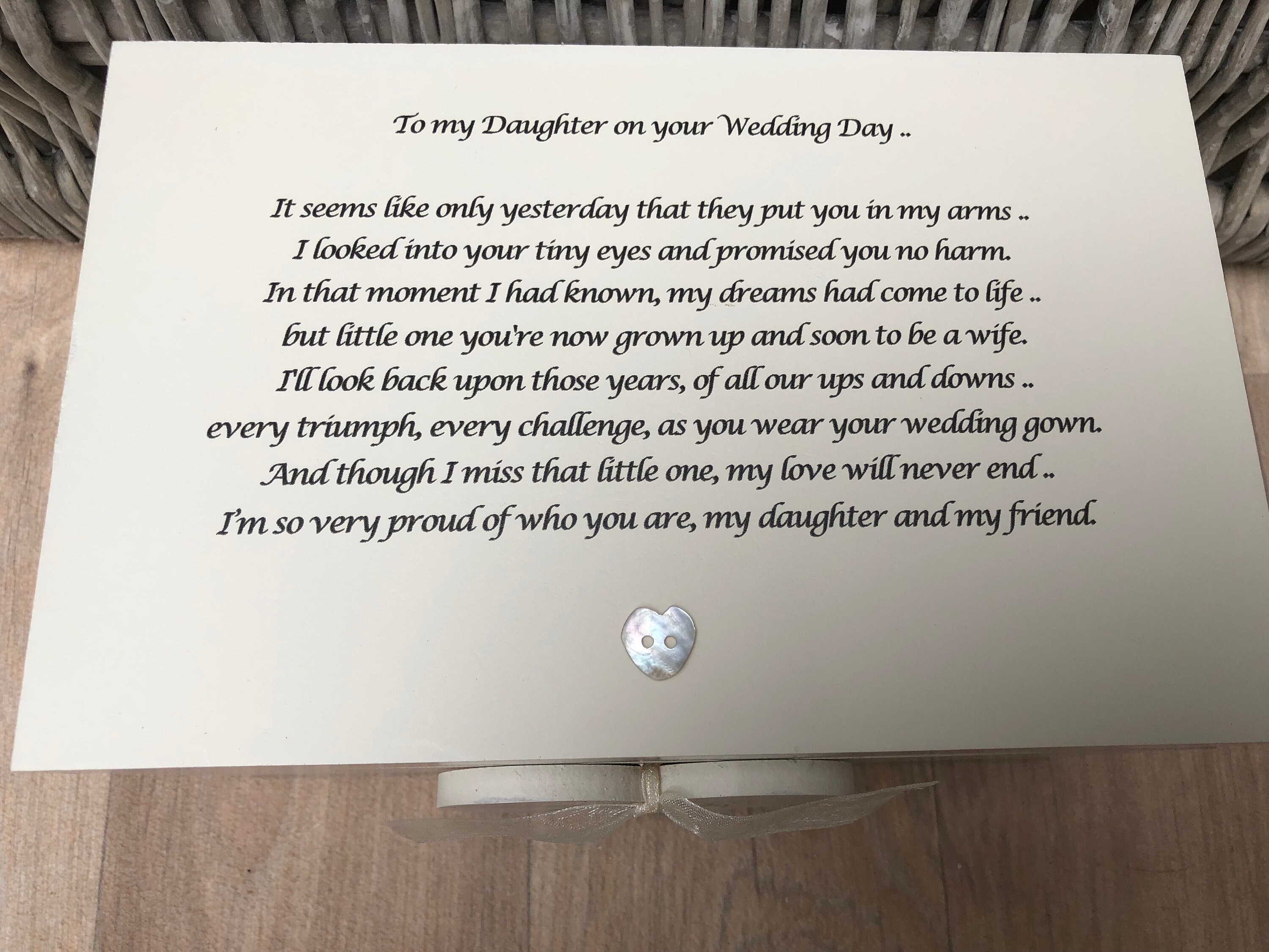 Personalised gift for a DAUGHTER on her Wedding Day from | Etsy