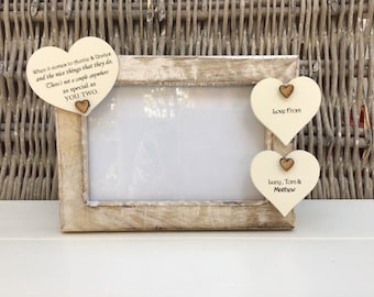 Shabby Personalised Chic Frame Special Gift Auntie & Uncle Aunty Aunt Uncle Special Couple Any Names RUSTIC 6x4