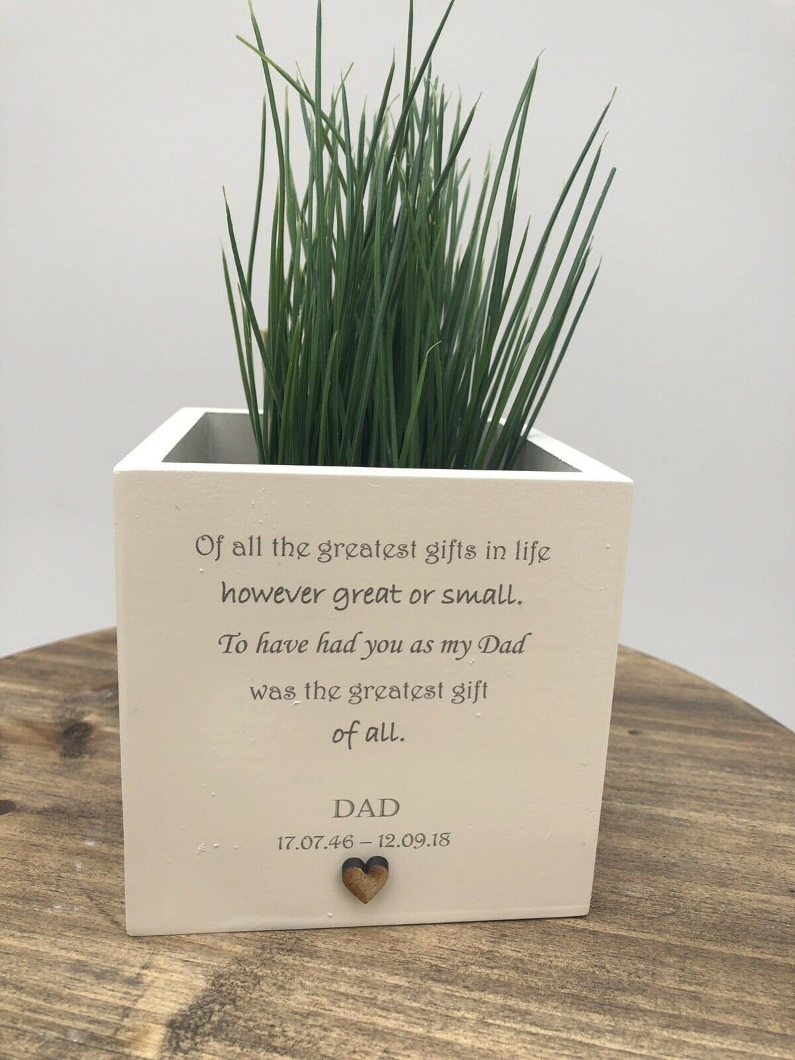 Memorial DAD Loss Flower / Plant Pot Personalised BEREAVEMENT in Memory