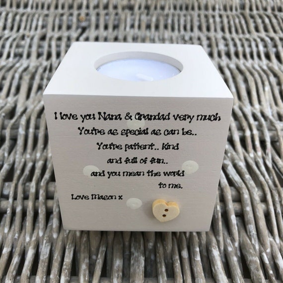 Grootouders Gepersonaliseerd Kaars Cadeau Opa Grootvader Nana Etsy