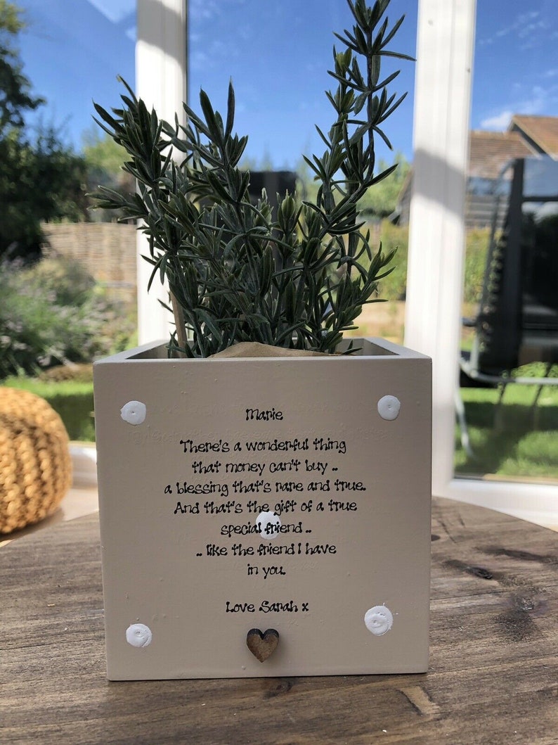 BEST FRIEND Personalised Flower / Plant Pot Special Friend Etsy