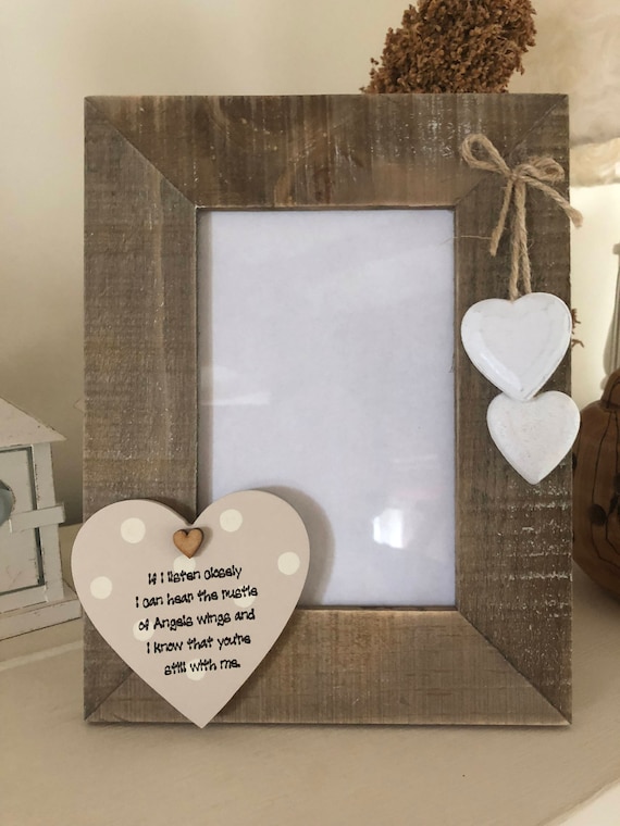 Shabby personalised Chic Photo Frame In Memory Of Loved One Grandad Nana Grandad