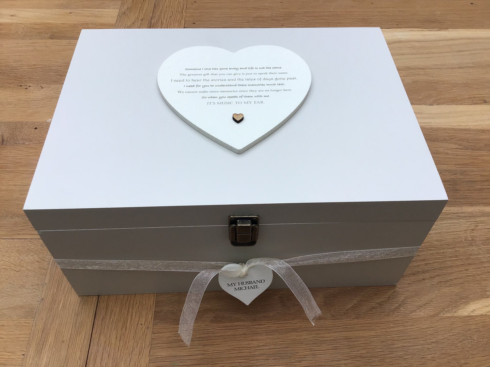 HUSBAND Bereavement Memory Box In Memory of Husband Etsy