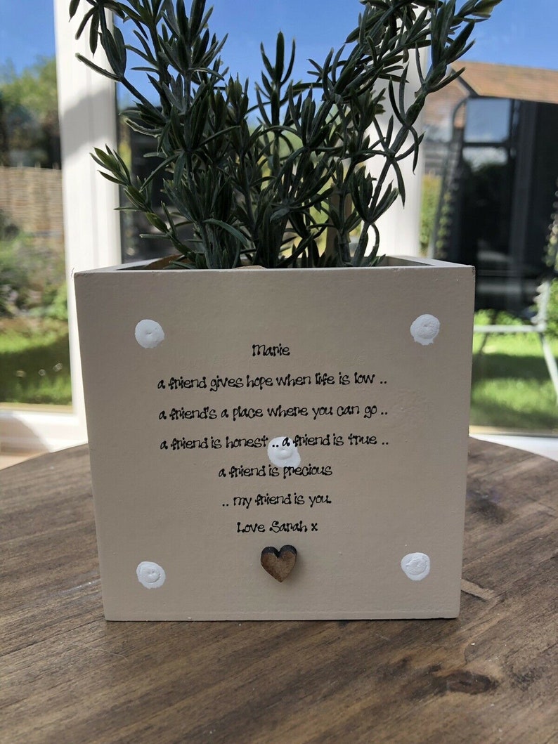 BEST FRIEND Personalised Flower / Plant Pot Special Friend Etsy UK