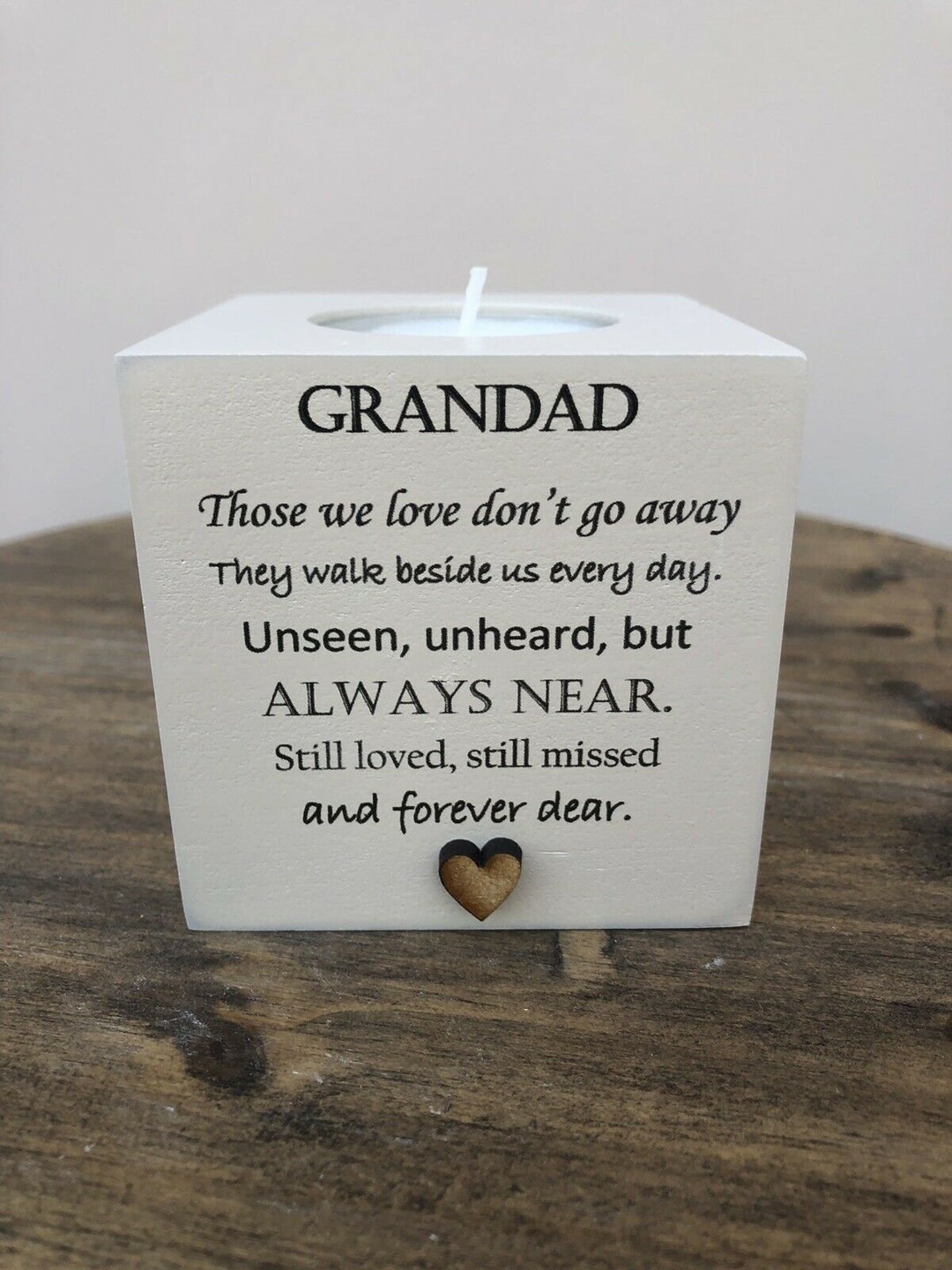Personalised Candle in Memory of GRANDAD or Any Loved One Dad Etsy UK