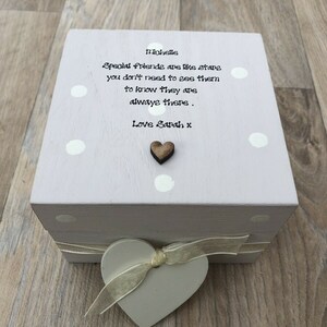Shabby Chic Personalised Box Special BEST FRIEND Friendship or Any Name Trinket Jewellery Box Birthday Christmas present gift