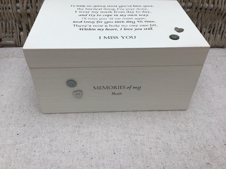 Personalised LARGE Memory Box Loved One ~ MUM ~ Or Any Name ~ Bereavement Loss Personalised LARGE Memory Box Loved One ~ MUM ~ Or Any Name ~ Bereavement Loss