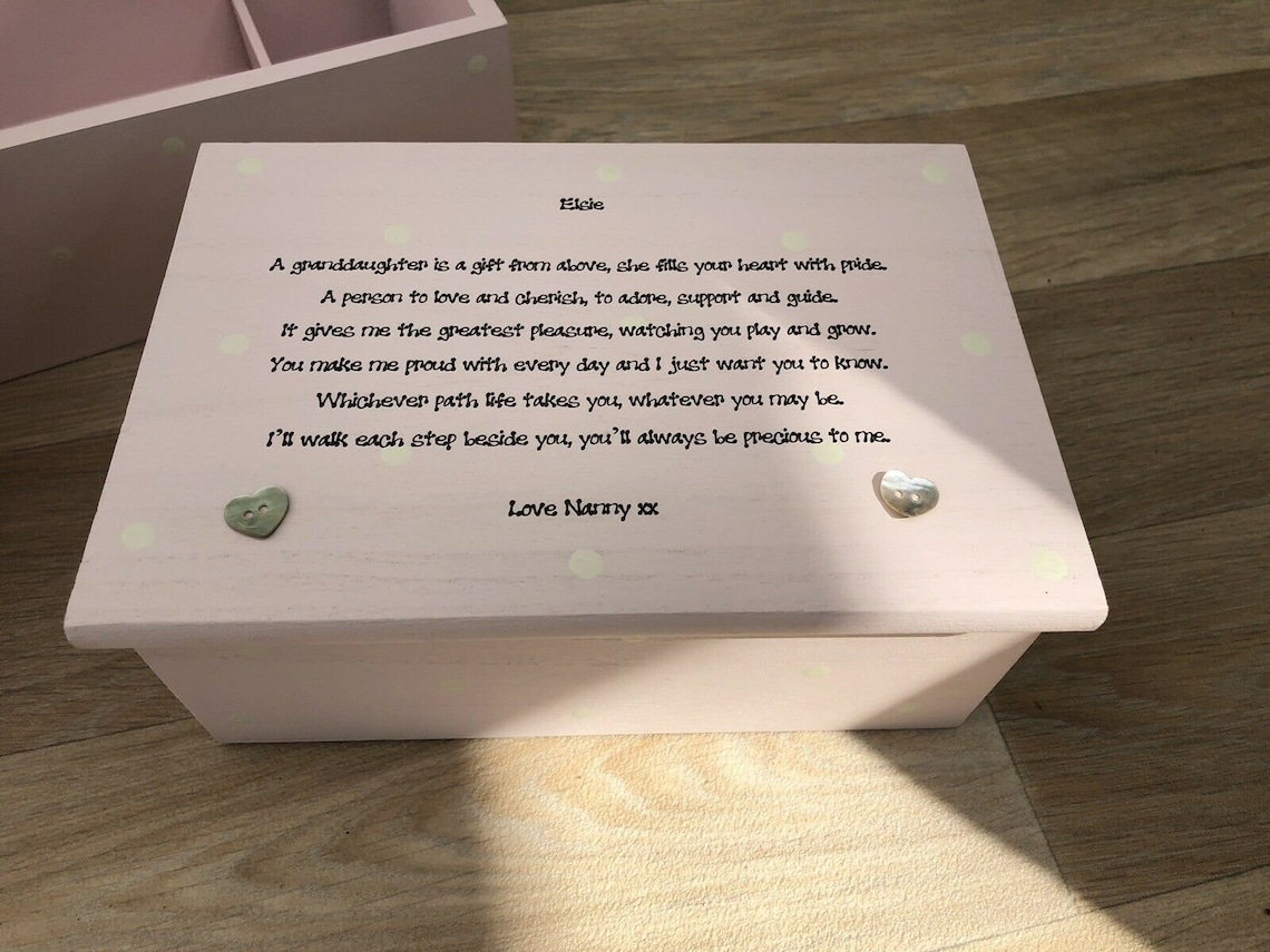 Personalised Jewellery Box GRANDDAUGHTER GIRL Birthday or Etsy UK