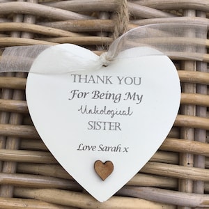 PERSONALISED Special Best FRIEND Hanging heart plaque. Birthday Christmas Gift Bestie BFF. Any Names or Wording You Would Like. Shabby Chic.