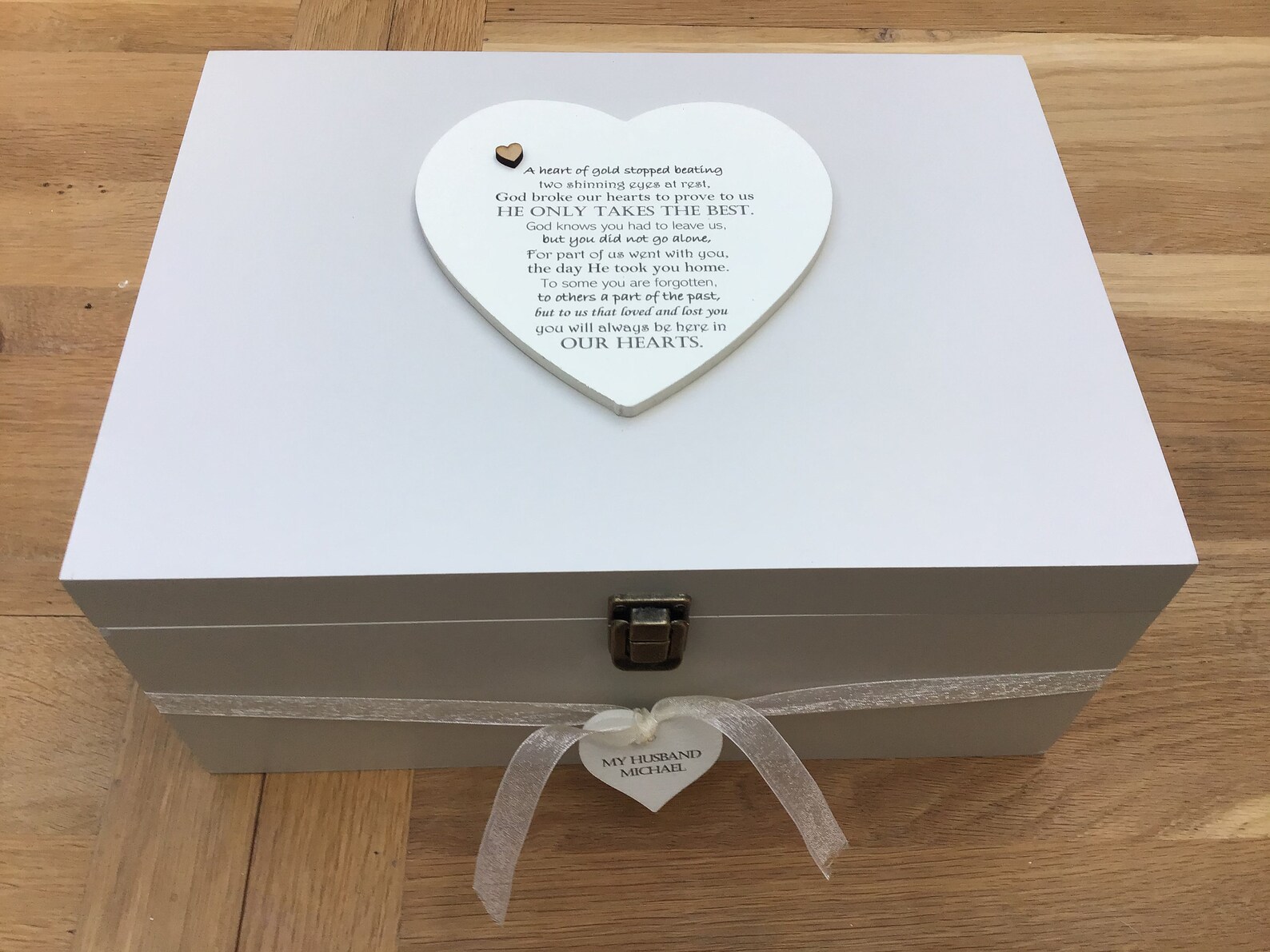 HUSBAND Bereavement Memory Box In Memory of Husband Etsy