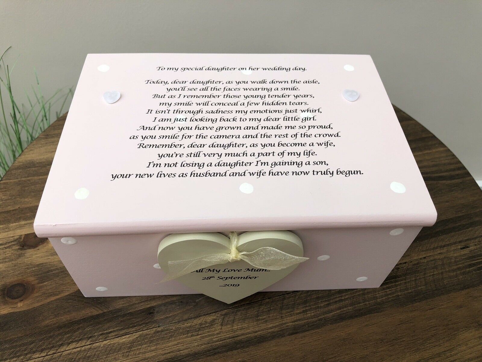 Personalised gift for a DAUGHTER on her Wedding Day from Etsy
