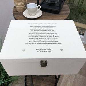 Personalised VERY LARGE Gift ~ Special Daughter on her Wedding Day ~ BRIDE ~ from Parents of the Bride ~ Sentimental Memory Box ~ Present
