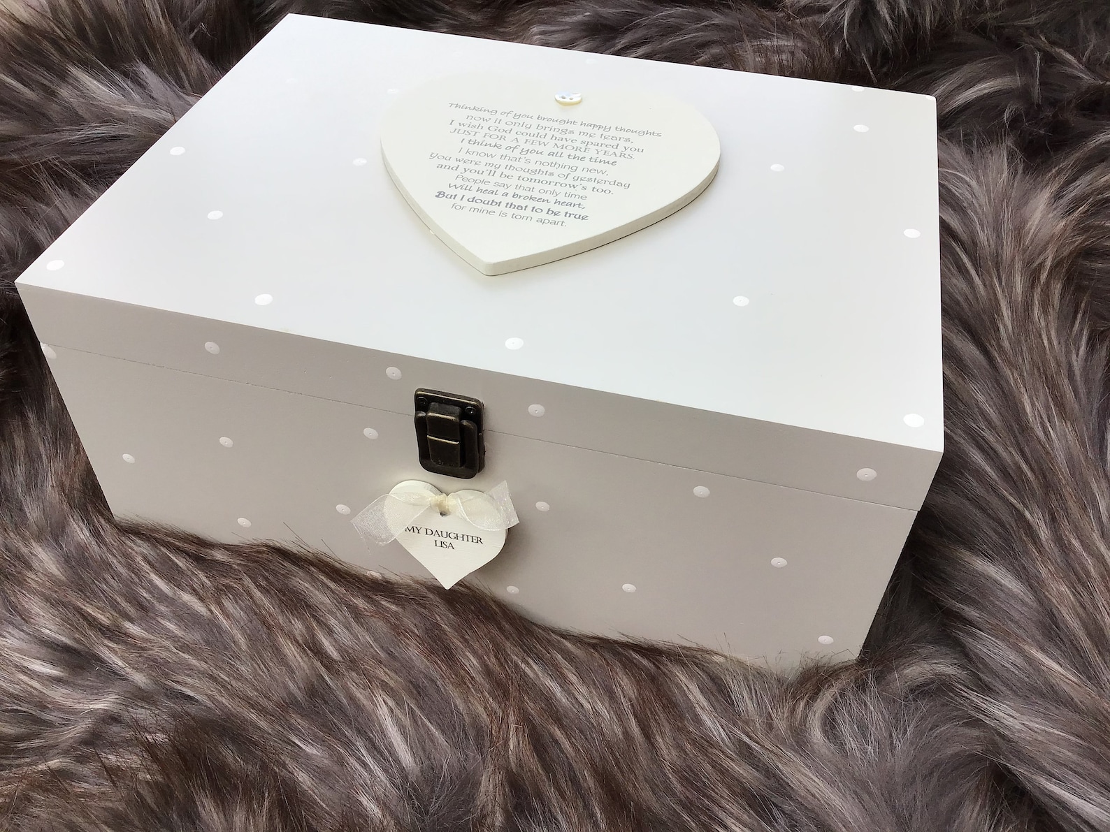Personalised VERY LARGE Memory Box in Memory of DAUGHTER Memorial or