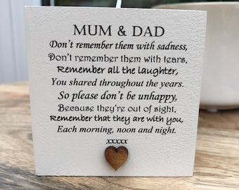 MUM & DAD Memorial Personalised Candle In memory of a loved one MUM Mam Dad Nana Grandad Husband Wife Bereavement Sympathy