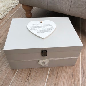 Personalised VERY LARGE Memory Box ~ In Memory of HUSBAND ~ Memorial Wife / Daughter / Son / Mum ~ Any Name ~ Bereavement Grief Loss