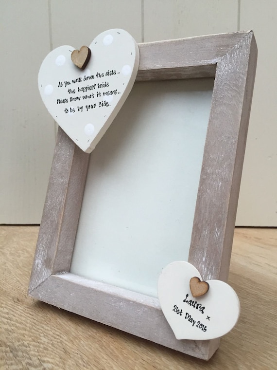 Shabby personalised Gift Chic Wedding Present Gift For The Bride From Bridesmaid