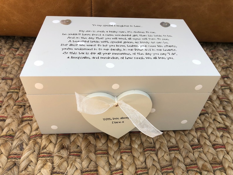 Shabby Chic Personalised Gift for a Special DAUGHTER IN LAW Jewellery