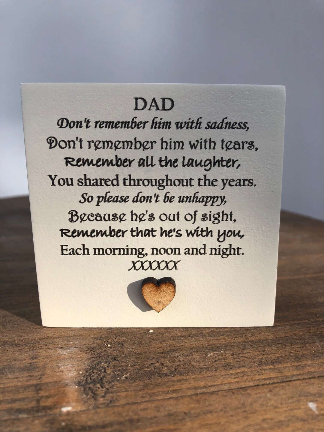 Personalised Candle in Memory of a DAD or Any Loved One Mum Dad Grandad