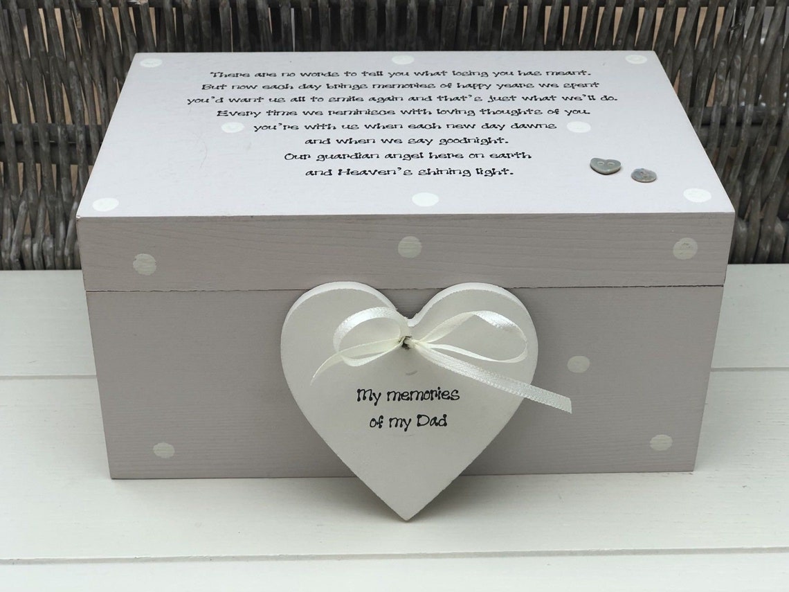 Shabby Chic Personalised Memory Box in Memory of a Loved One ...