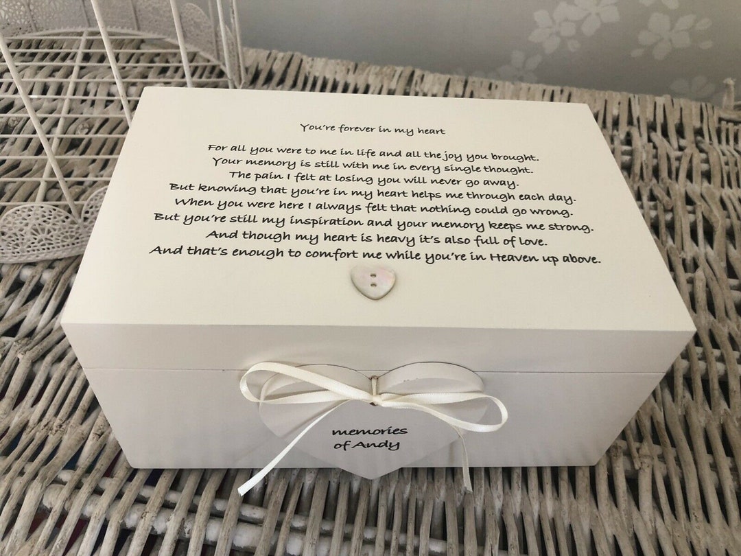 Shabby Chic Personalised Memory Box in Memory of Husband ~ BEREAVEMENT ...