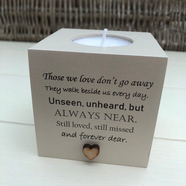 Personalised Candle In memory of any loved one Mum Dad Grandad Husband Wife etc Bereavement Sympathy any name.