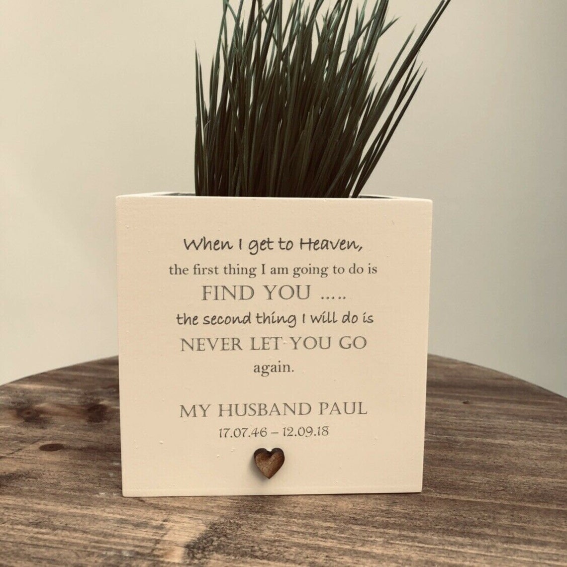 Memorial HUSBAND Loss Flower / Plant Pot Personalised Etsy