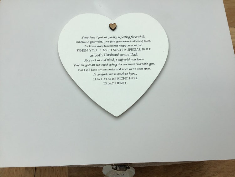 Personalised In Memory Of Box Loved One ~ DAD ~ FATHER any Name Bereavement Loss Personalised In Memory Of Box Loved One ~ DAD ~ FATHER any Name Bereavement Loss
