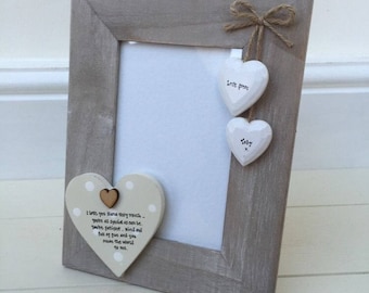 Shabby personalised Chic Photo Frame Special Nanny Nana Nan Grandma Nannie Granny Gran Nanan ANY NAME Birthday Present 6x4 photo frame