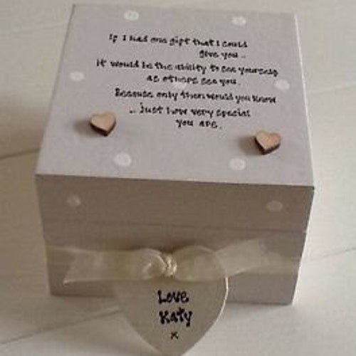 Shabby Personalised Chic Special Best Friend Keepsake Gift Box Birthday 
