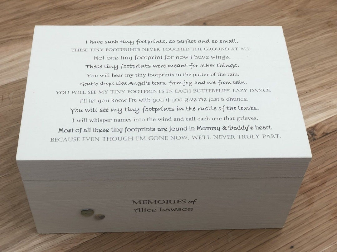 Shabby Chic Personalised Memory Box ~ in Memory of BABY / Child Any ...