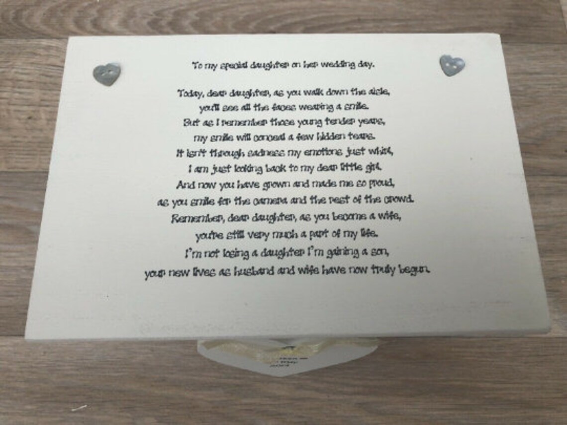 Personalised Gift for a DAUGHTER on Her Wedding Day From Etsy UK